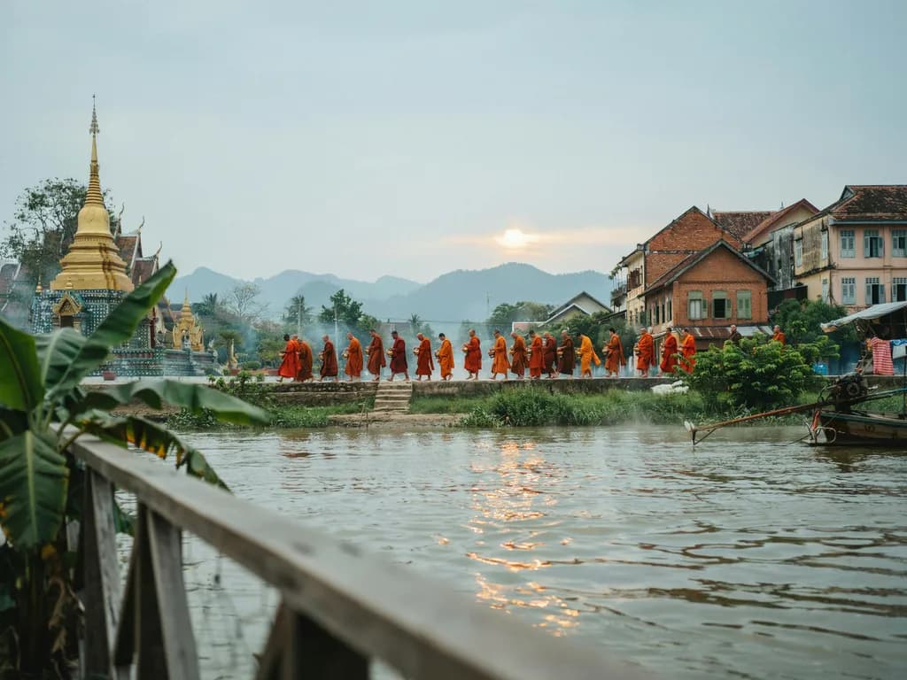 Laos - Luang Prabang nad Mekongiem